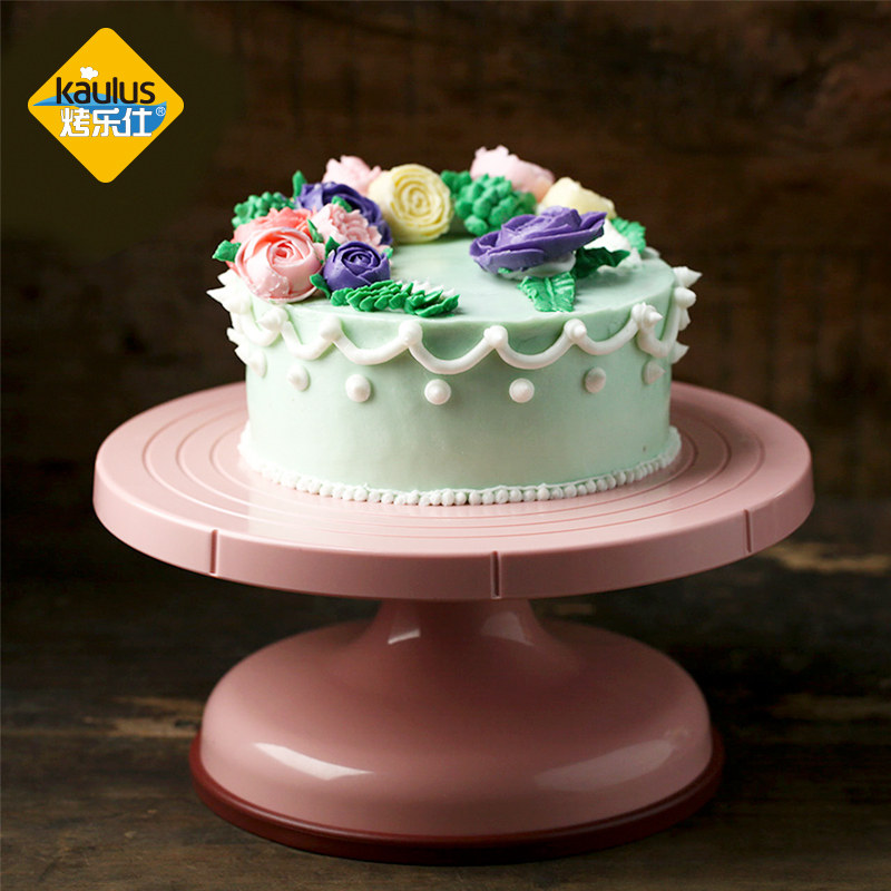 烤乐仕 裱花台旋转防滑转台 烘焙工具蛋糕裱花架 塑料裱花转台