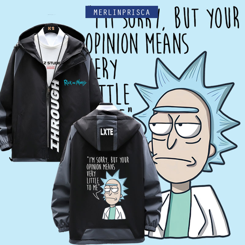 瑞克与莫蒂rick and morty日系动漫衣服男女连帽外套夹克休闲ne