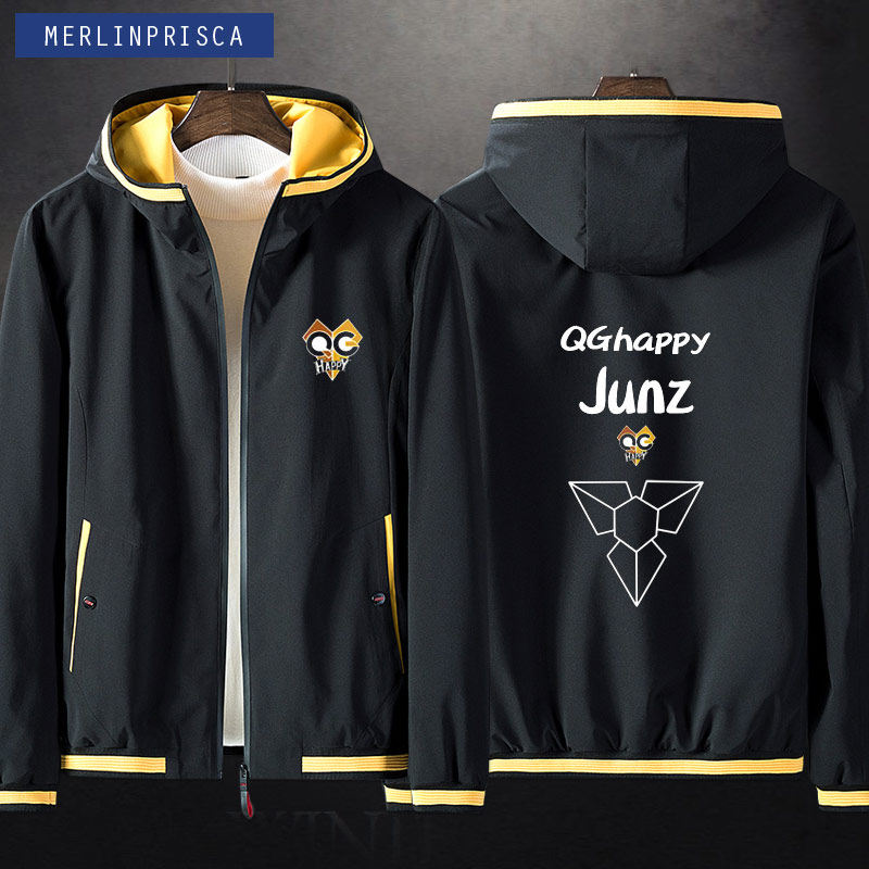 qghappy战队队服外套男女游戏联盟比赛服连帽夹克休闲衣服百搭ml