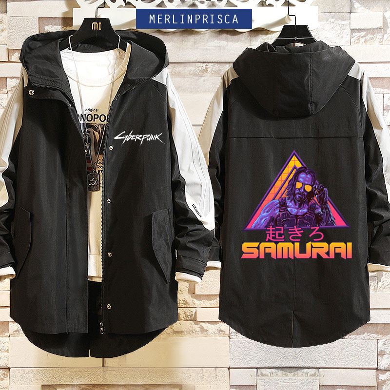 赛博朋克2077强尼银手联名基努里维斯男上衣外套秋冬款带帽夹克j