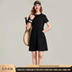 HAVVA2024夏季新款显瘦连衣裙女气质修身短款法式小黑裙子Q3-2061