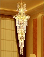 led金色水晶灯 大气圆形形客厅卧室餐厅别墅酒店吸顶灯 直径55CM
