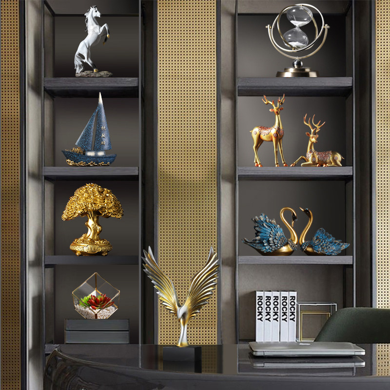 现代简约创意轻奢摆件家居客厅酒柜电视柜装饰品办公室桌面摆设