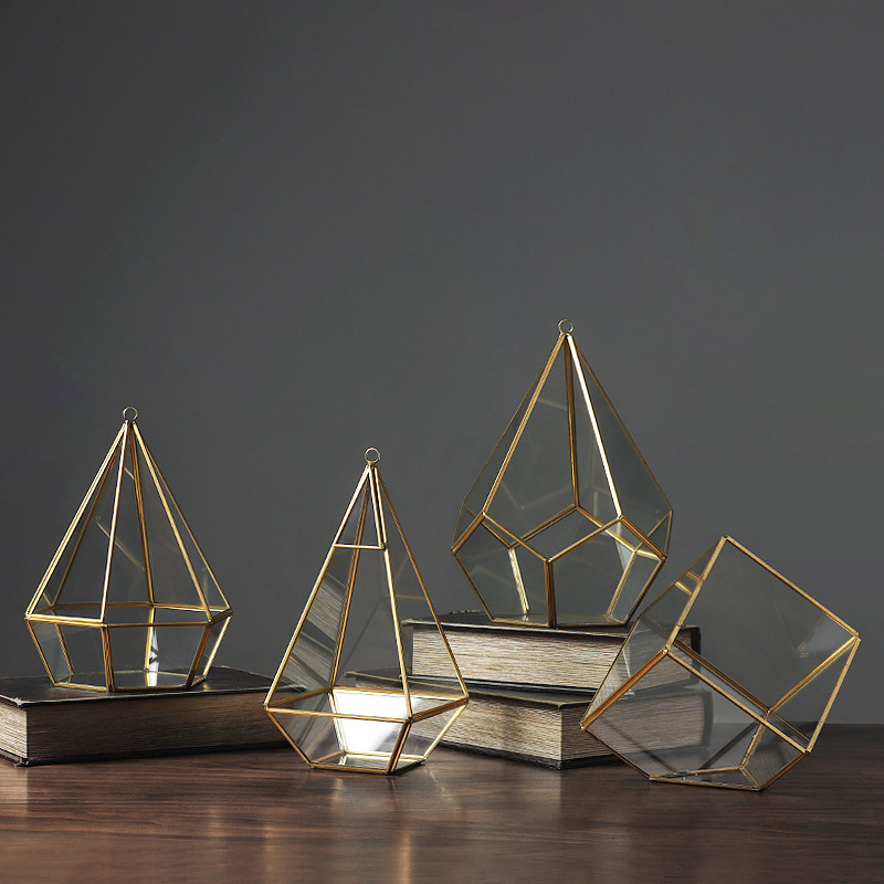 简约现代办公室玻璃罩创意摆件家居客厅轻奢电视柜书柜摆设装饰品