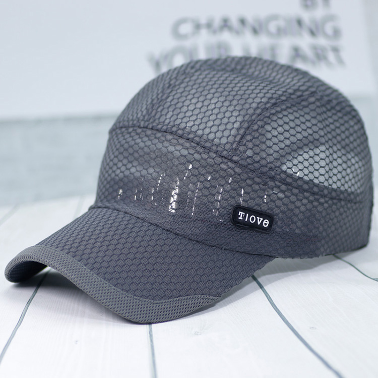 夏季帽子男网帽薄款鸭舌帽透气遮阳帽户外运动棒球帽中老年夏凉帽