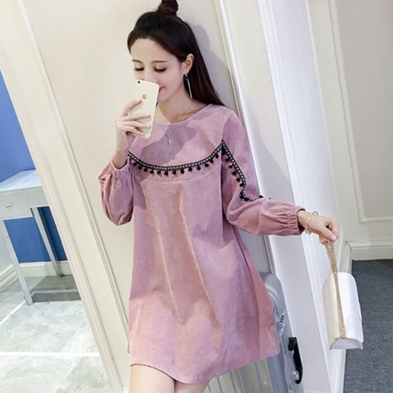 Pregnant Autumn 2020 new pattern Chao Ma spring and autumn maternity dress jacket Long sleeve Base coat Mid length version pregnant woman Dressin the Maternity/Maternal supplies/Nutrition , Maternity , Dress category - from Buy2taobao.com to provide professional Taobao agent buy service