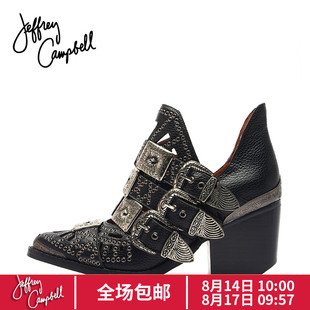 三宅一生金屬元素 美國Jeffrey Campbell2020年春夏潮人鉚釘英倫風金屬元素尖頭方跟 三宅一生