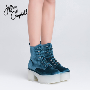 路易威登羅湖路店怎麼樣 美國Jeffrey Campbell2020新款歐洲站天鵝絨面湖藍色系帶高跟短靴 路易威登的店