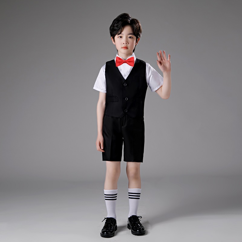 2024新款演出服男童舞蹈表演服马甲幼儿园男孩六一大合唱舞台服装
