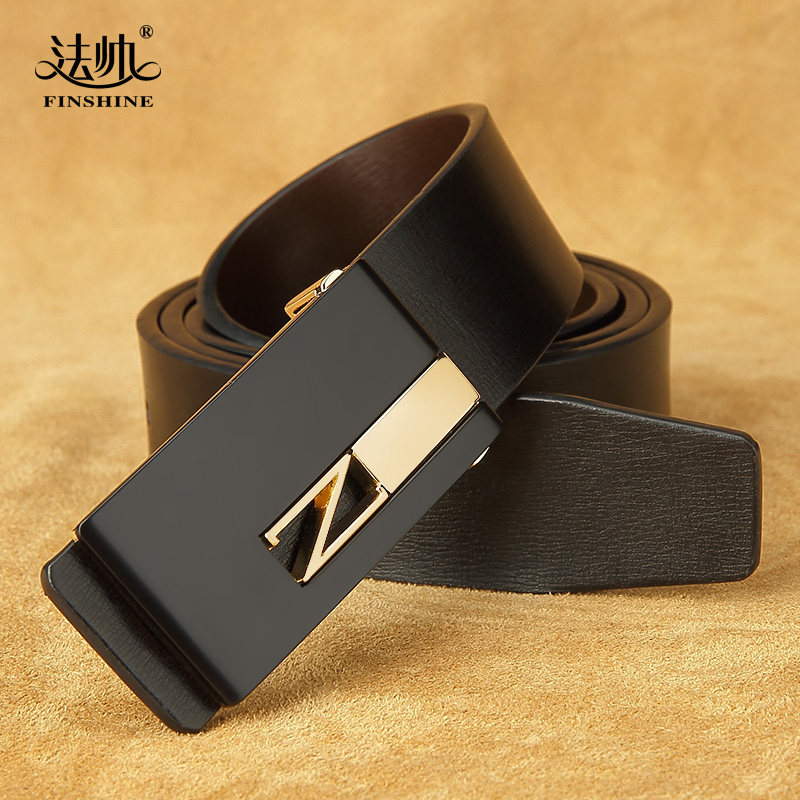 法帅 皮带男青年韩版休闲商务真皮腰带年轻人平滑扣时尚潮男裤带