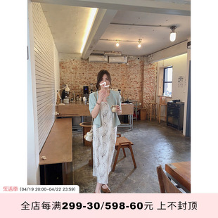 iamnoka 新中式水墨画吊带连衣裙女夏季2024新款气质修身显瘦长裙