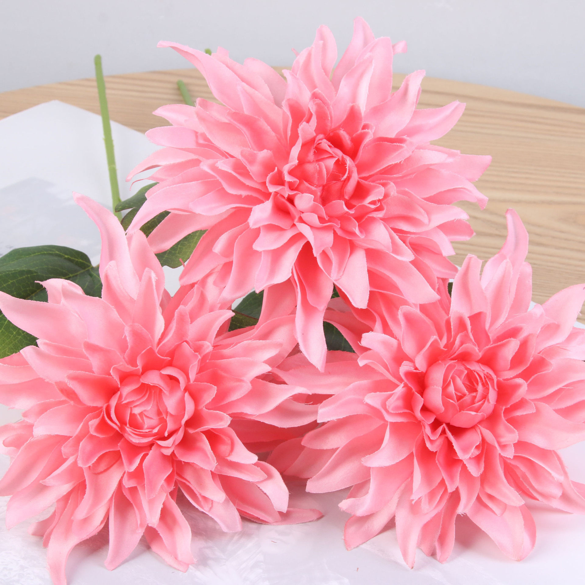 仿真花人造花装饰花新品单头石天新芍药花装饰菊花婚庆假花