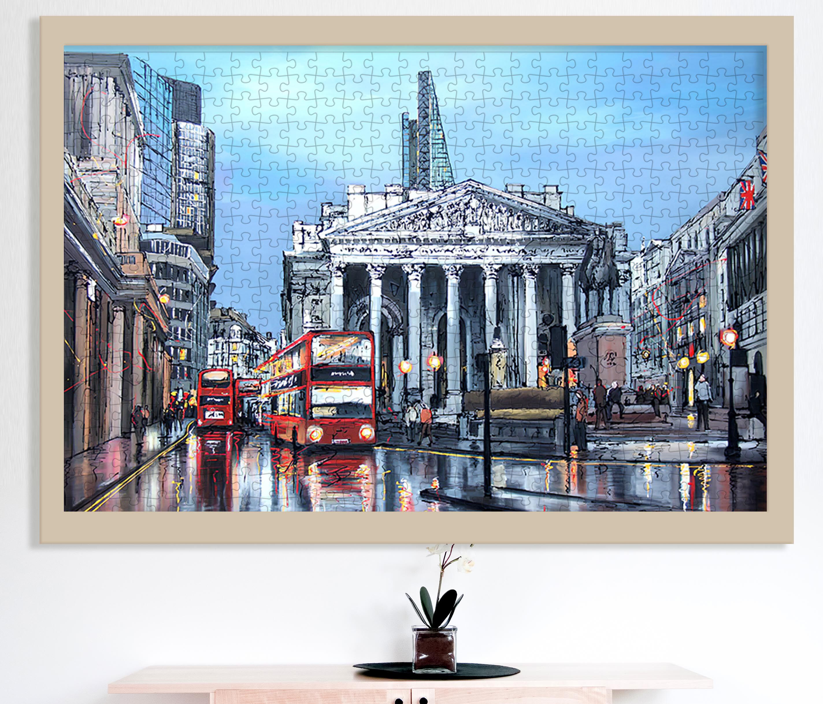 木质拼图1000片大型成年解压500儿童解压创意玩具300礼物街景油画