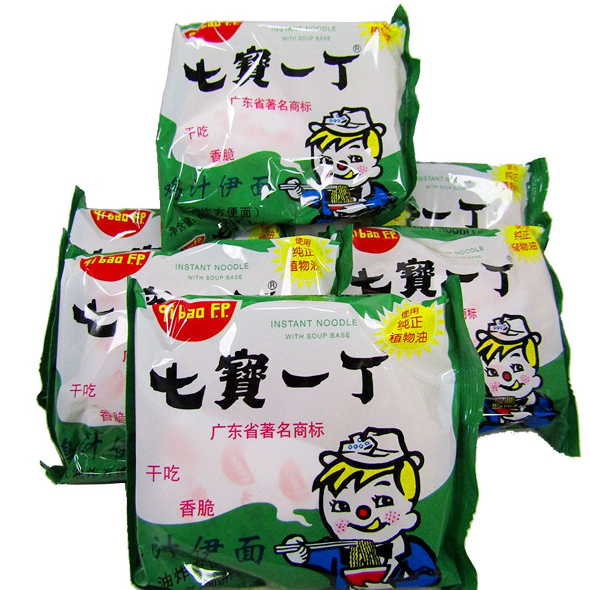 40淘宝新品80后儿时怀旧零食20包七宝一丁爽爽面方便箱干吃面鸡汁面