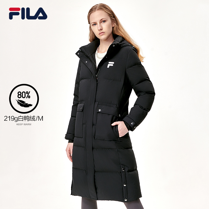 fila 斐乐2021年冬季新款女子中长款羽绒服f11w149909f
