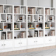 实木书架落地书柜储物柜一体家用整墙落地置物架靠墙多层组合书柜