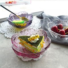 透明微波炉耐热玻璃碗清新餐具套装家用米饭碗 水果沙拉甜品碗