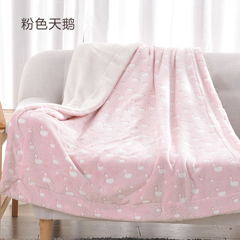法兰绒毛毯被子单人加厚双层冬季保暖盖毯宿舍学生珊瑚绒毯子床单