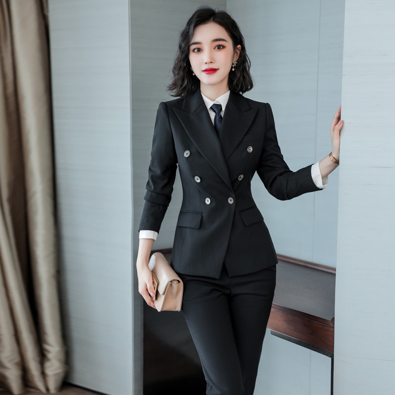 西装套装女2018秋季新款时尚面试正装女士气质职业装套装女工作服