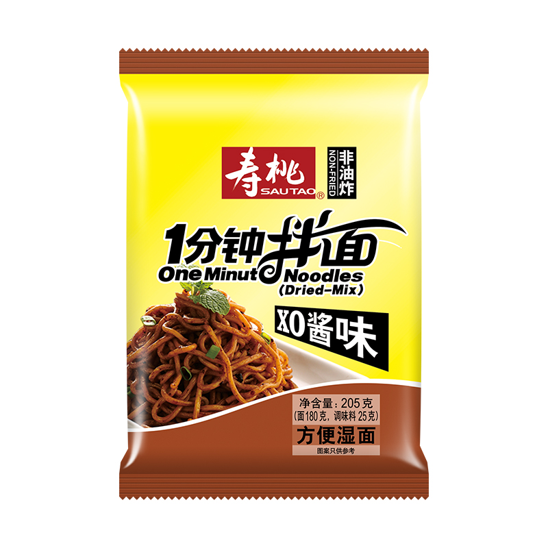 寿桃牌非油炸1分钟拌面 车仔面xo酱味速食方便湿面捞面205g单包装|ruв категории зерно риса/север и Юг сухих грузов/приправы, удобный момент, лапша/вермишель/вермишель - от Buy2taobao.com для оказания профессиональной услуги покупки агента Taobao