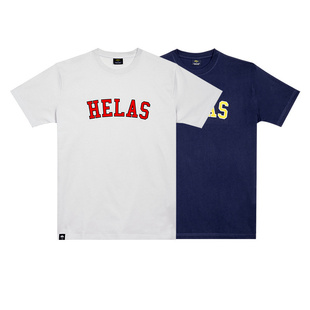 [法国]Helas CAMPUS TEE WHITE/NAVY 经典LOGO短袖T恤