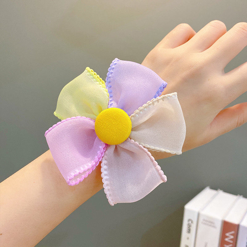 头花儿童花朵小肠发圈女童可爱发绳女孩宝宝扎头发马尾头饰发饰品