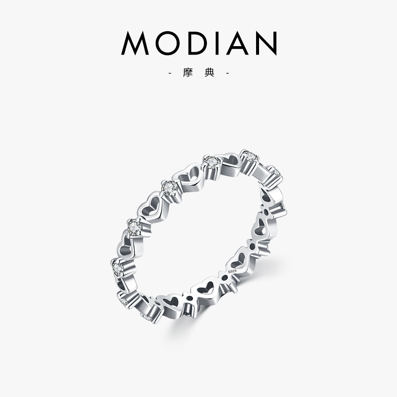 MODIAN s925纯银戒指日系