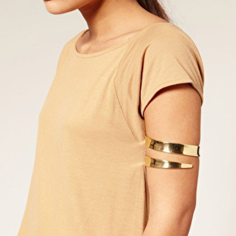 8大臂环臂钏女宽镂空古风开口敦煌手臂镯异域金属宫廷胳膊饰品遮瑕已