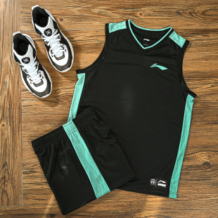李宁篮球服套装男2024夏季运动训练球衣无袖速干比赛队服定制印字