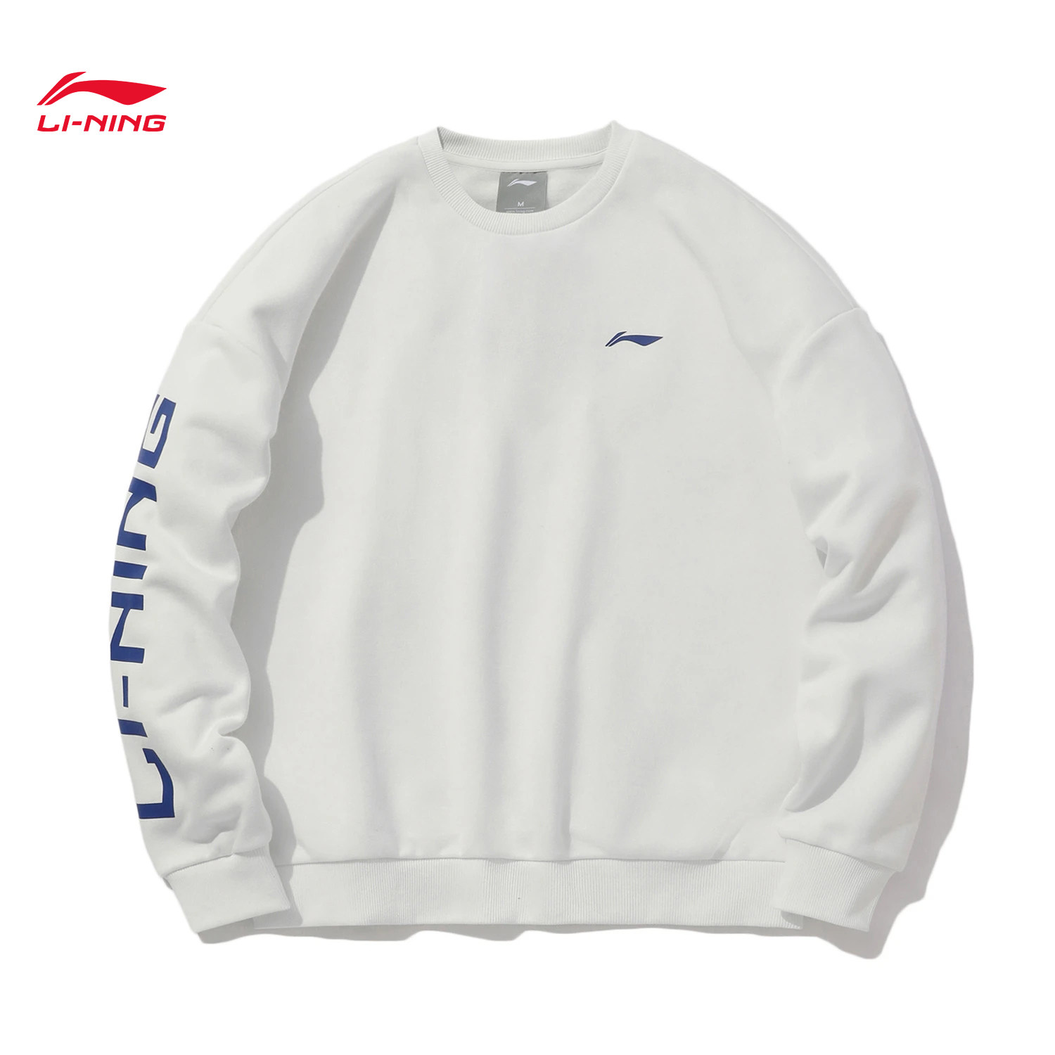 李宁加绒卫衣秋冬季运动时尚系列男女同款加厚宽松套头圆领卫衣潮