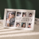 韩式七格相框 宝宝组合摆台婚纱照片拼图框定制 带灯礼品连体相架