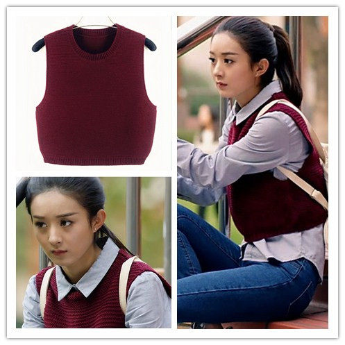 特价赵丽颖同款衣服女冬装_宋暖赵丽颖同款秋冬装韩版套头短款针织