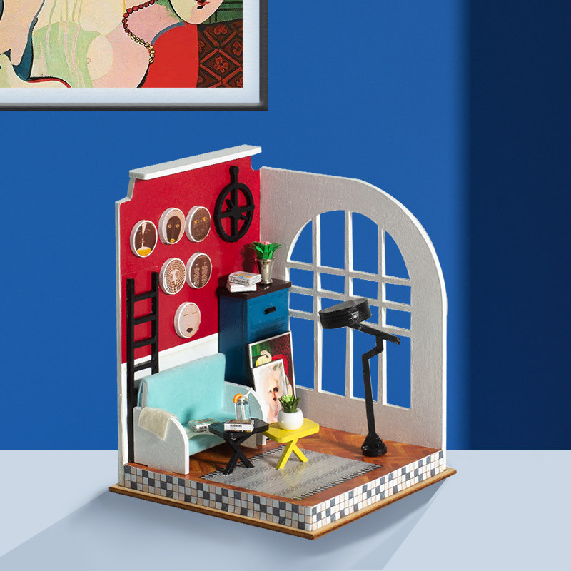 知我潮玩手办盲盒场景布置创意摆设模型收纳展示圣诞生活系列摆件