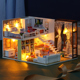 3d立体拼图手工积木小屋房子木质拼装模型成人减压玩具生日礼物女