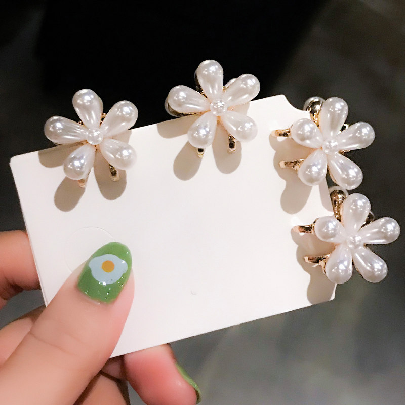 迷你珍珠发夹韩国网红发卡后脑勺头发小夹子头饰边夹顶夹刘海抓夹