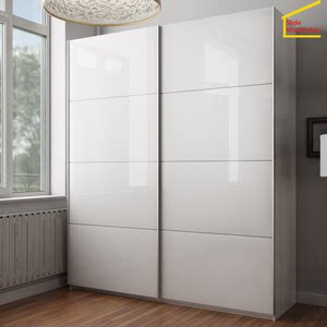 定制新款简约现代e0级生态板推拉移门趟门衣柜衣橱卧室家具衣帽间