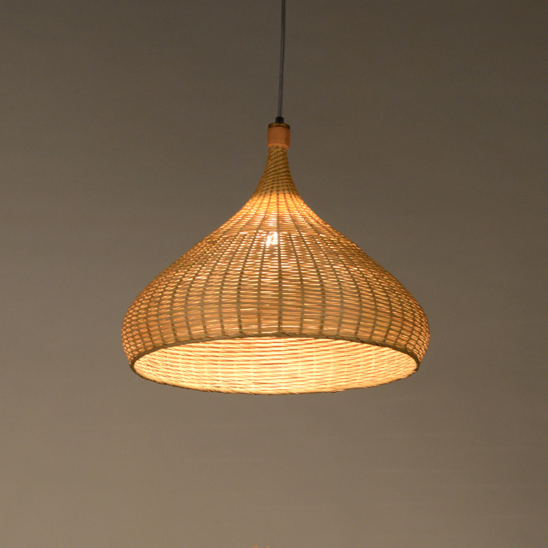 ptlife平田新中式竹艺灯具禅意茶室餐厅酒楼过道竹编吊灯来图定制