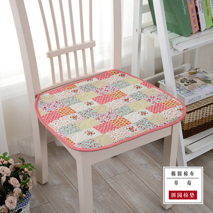 夏季田园花朵全棉椅垫办公室薄座椅垫防滑餐椅垫电脑椅子坐垫包邮
