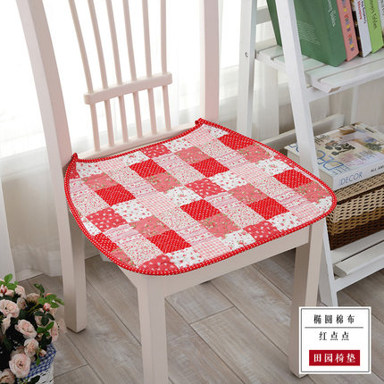 夏季田园花朵全棉椅垫办公室薄座椅垫防滑餐椅垫电脑椅子坐垫包邮