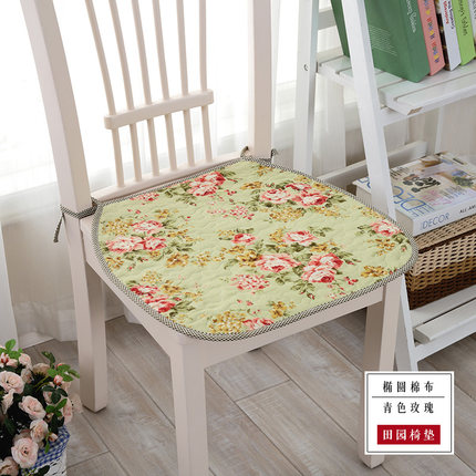 夏季田园花朵全棉椅垫办公室薄座椅垫防滑餐椅垫电脑椅子坐垫包邮