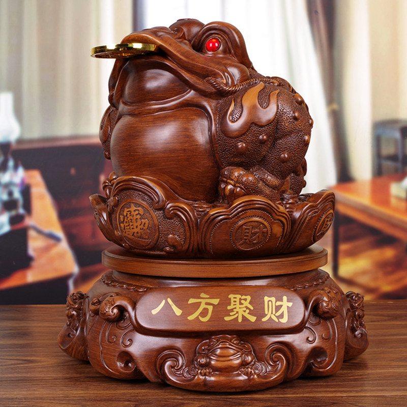 开光三脚金蟾蜍招财摆件大号旺财办公室家居风水装饰店铺开业礼品