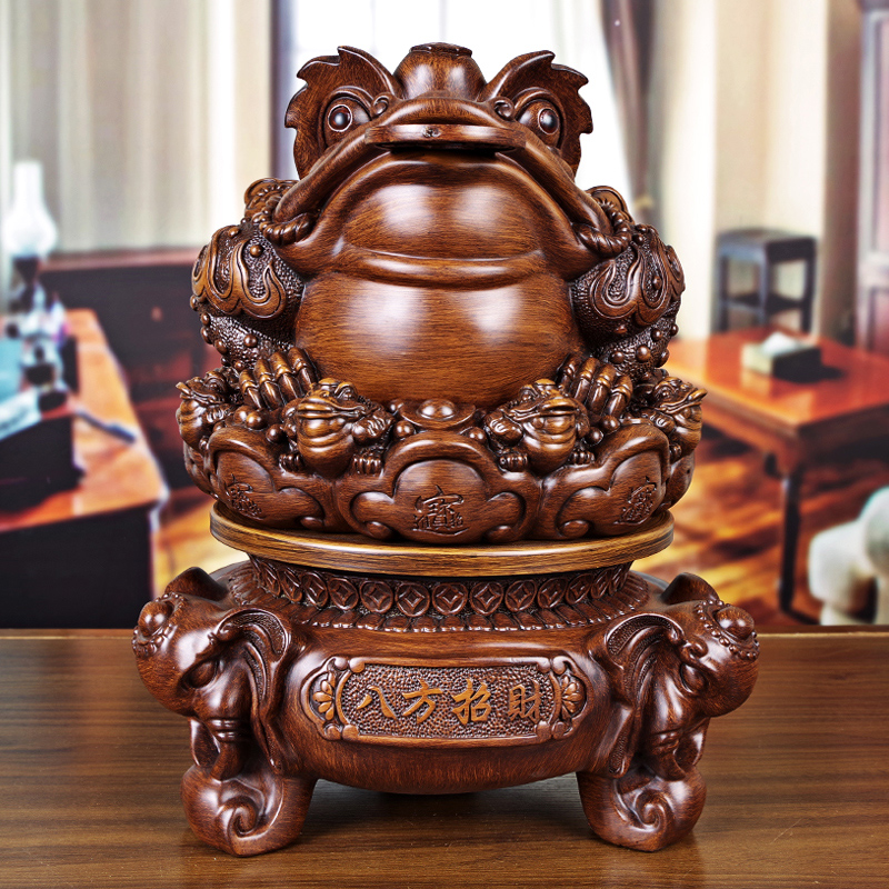 招财金蟾蟾蜍大号摆件送礼开业礼品店铺吧台收银台办公室工艺摆设