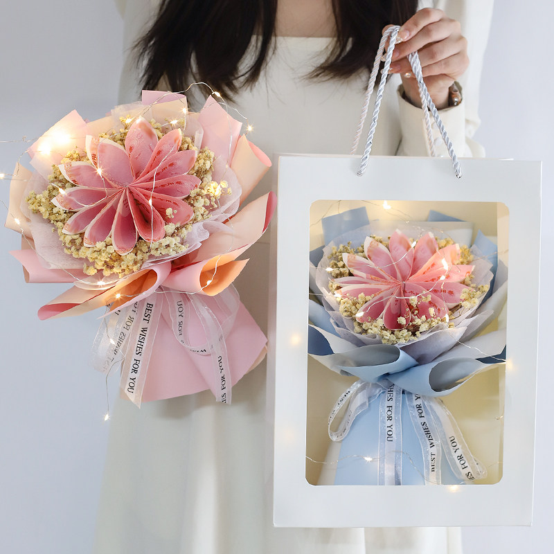 diy干花永生花满天星创意钱钱花束红包礼金生日礼长辈材料包套装