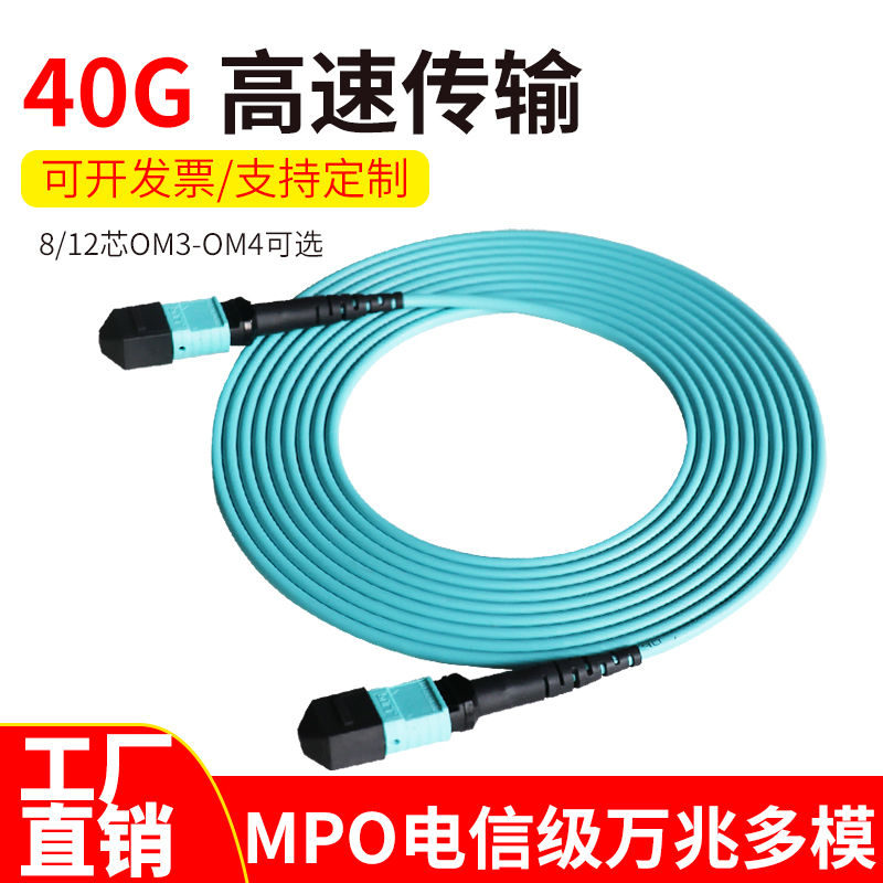 MPO-MPO MPO-8LC /MTP万兆多模光纤跳线8芯12芯24芯光纤跳线模块