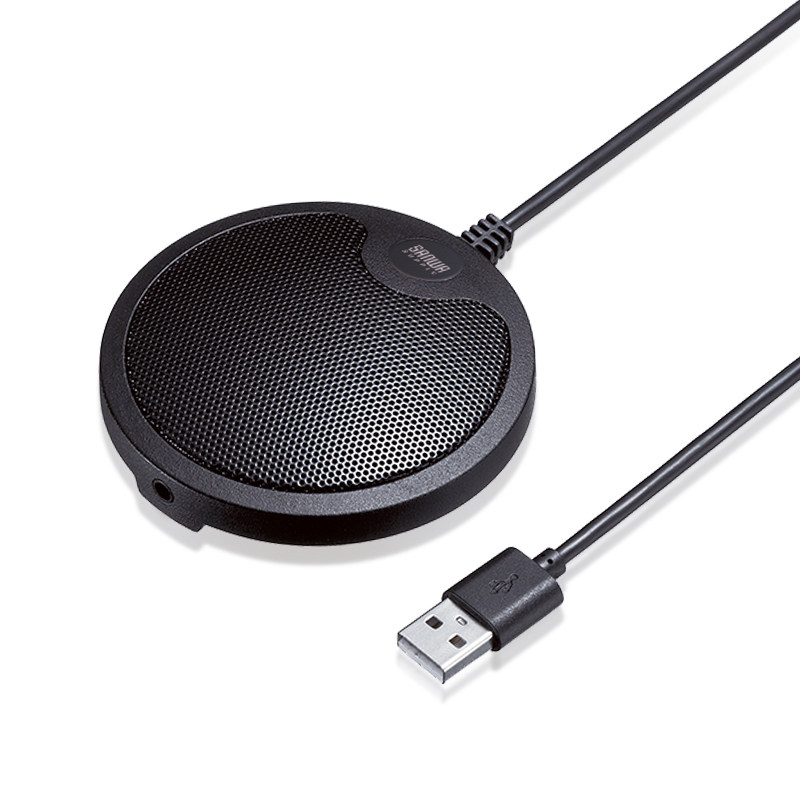 日本sanwa电脑麦克风话筒游戏语音家用会议电容麦笔记本台式usb