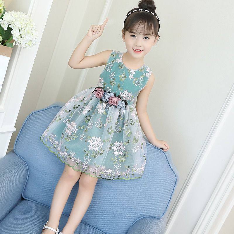 儿童装女童连衣裙学院风2019夏装新款5岁小女孩6洋气学生公主裙子