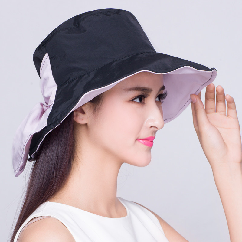 fly spin女士夏季防晒帽子防紫外线骑车大沿遮阳帽太阳帽优雅出游