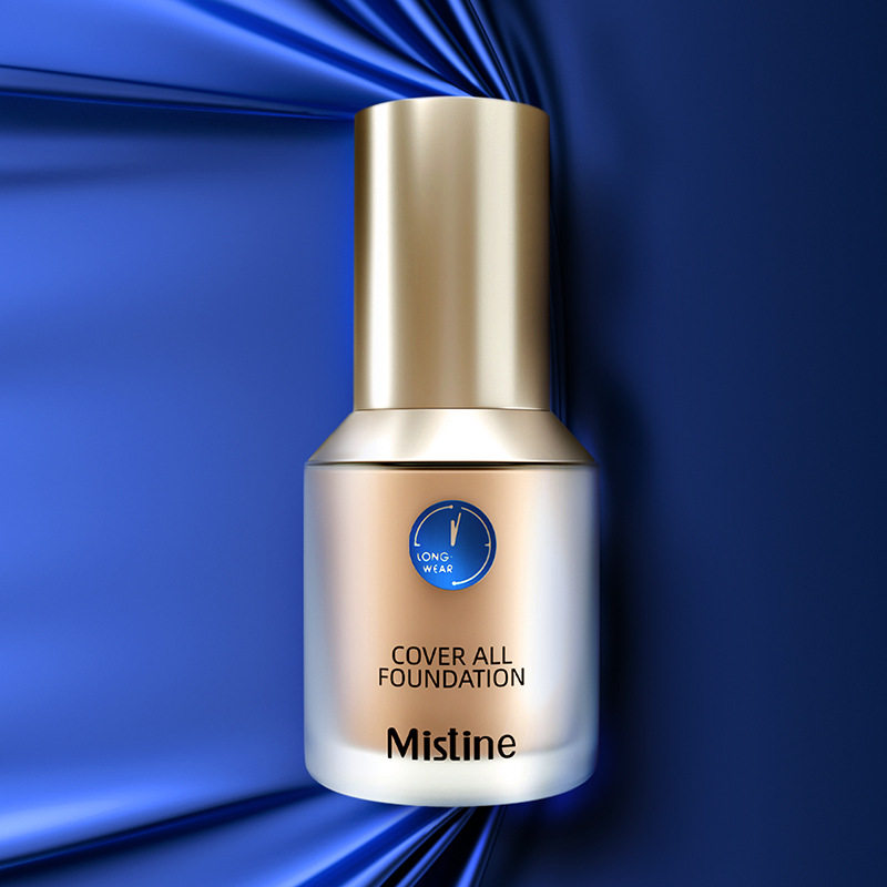 泰国mistine蜜丝婷小蓝盾粉底液 遮瑕保湿控油持久混干油皮滋养