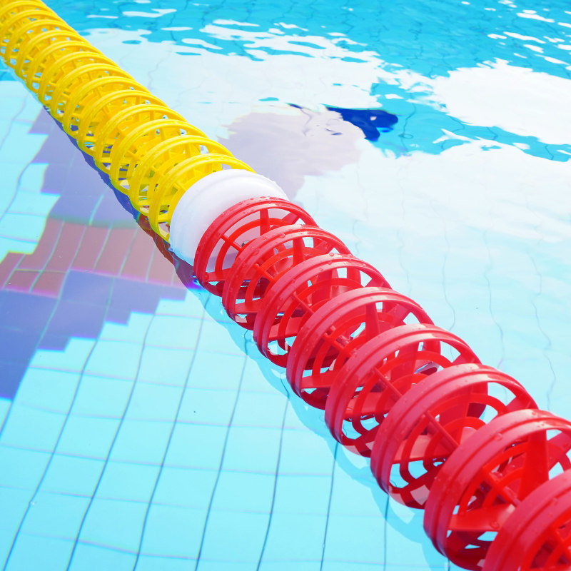 游泳池泳道线分水线比赛分道隔水线螺旋形消波阻浪 6cm 25/50米