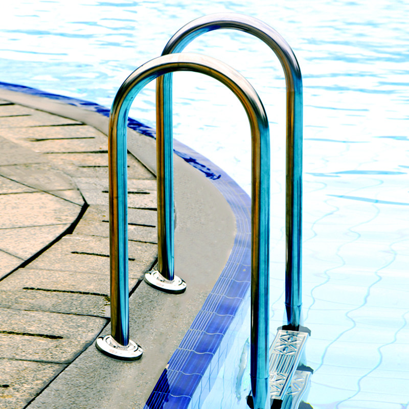 泳池扶梯加厚304不锈钢扶手梯子水下梯爬梯楼梯下水梯踏板设备